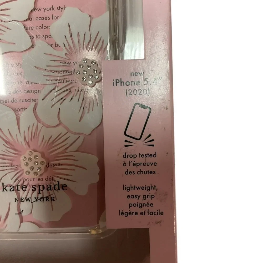 Kate Spade Floral Crystal Phone Case Protective Hardshell iPhone 12‎ Mini & 5.4